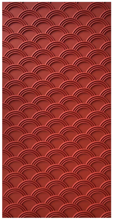 Cloud-scroll relief panel