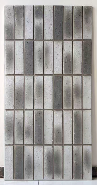 Vertical-strip brick-look panel