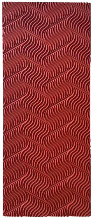 Flame-pattern relief panel
