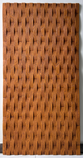 Woven-wood-look panel