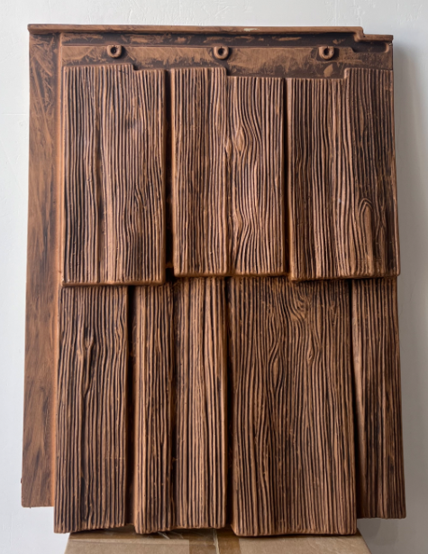 Wood-grain tile-look panel