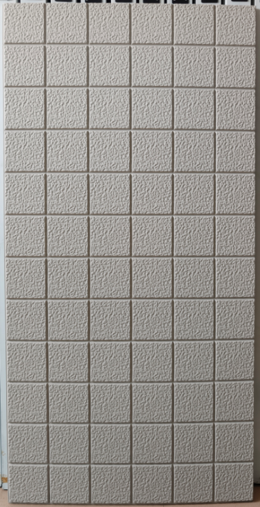 Ceramic-block-look panel — rough finish