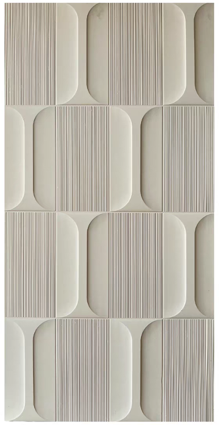 Striped decorative brick-look panel