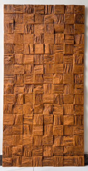 Grid-pattern wood-grain panel